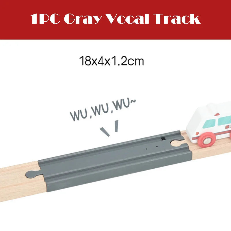 New All Kinds Wooden Track Parts Beech Wooden Railway Train Track Toy Accessories Fit Biro All Brands Wood Tracks Toys for Kids