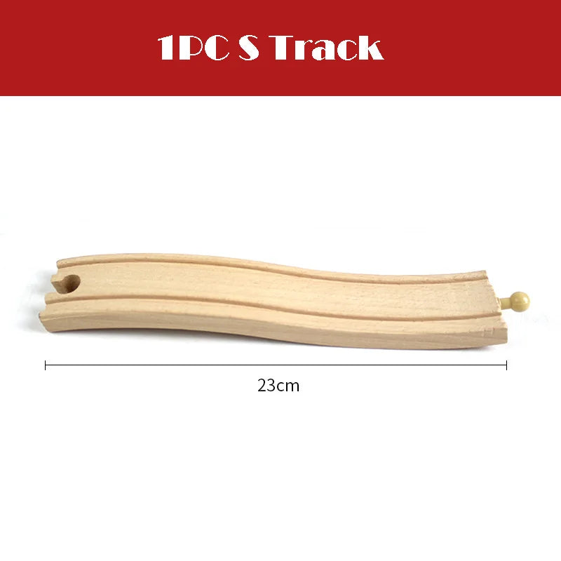 New All Kinds Wooden Track Parts Beech Wooden Railway Train Track Toy Accessories Fit Biro All Brands Wood Tracks Toys for Kids