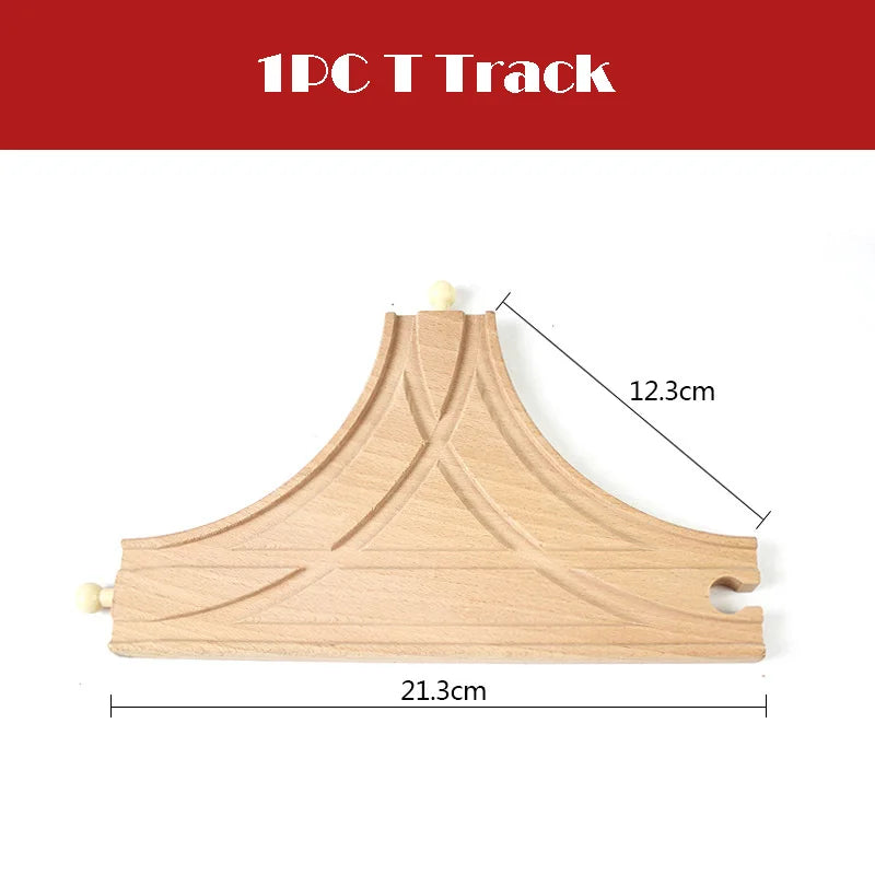 New All Kinds Wooden Track Parts Beech Wooden Railway Train Track Toy Accessories Fit Biro All Brands Wood Tracks Toys for Kids