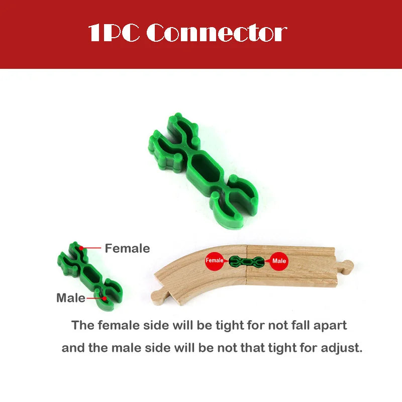 New All Kinds Wooden Track Parts Beech Wooden Railway Train Track Toy Accessories Fit Biro All Brands Wood Tracks Toys for Kids