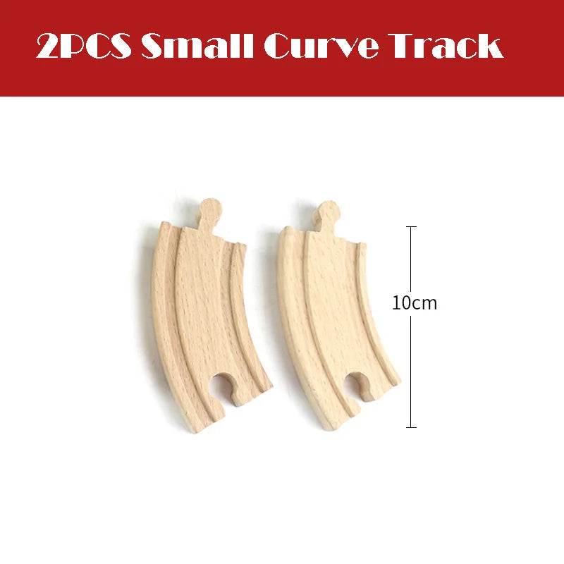 New All Kinds Wooden Track Parts Beech Wooden Railway Train Track Toy Accessories Fit Biro All Brands Wood Tracks Toys for Kids