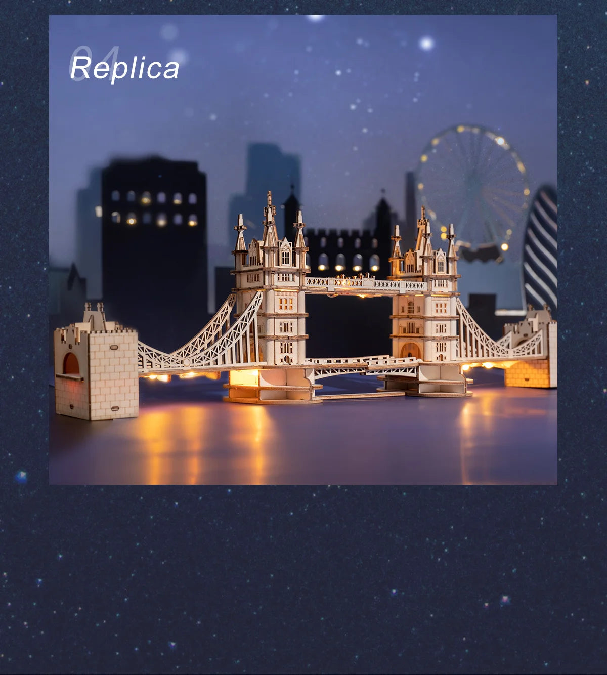 Robotime 3D Puzzle Wooden Kits DIY Tower Bridge Big Ben Set Eiffel Tower Model Kit Home Decor Birthday Gifts