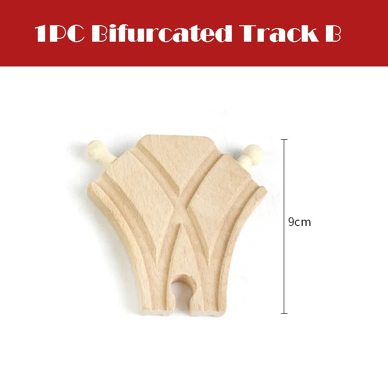 New All Kinds Wooden Track Parts Beech Wooden Railway Train Track Toy Accessories Fit Biro All Brands Wood Tracks Toys for Kids