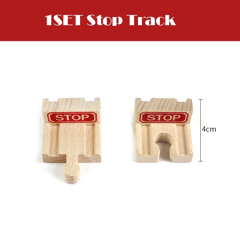 New All Kinds Wooden Track Parts Beech Wooden Railway Train Track Toy Accessories Fit Biro All Brands Wood Tracks Toys for Kids