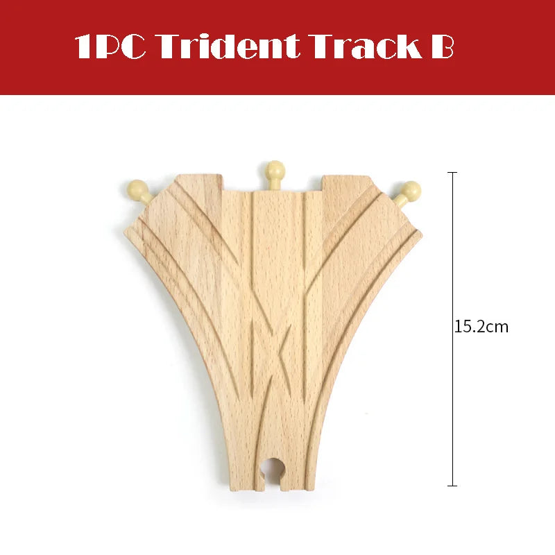 New All Kinds Wooden Track Parts Beech Wooden Railway Train Track Toy Accessories Fit Biro All Brands Wood Tracks Toys for Kids