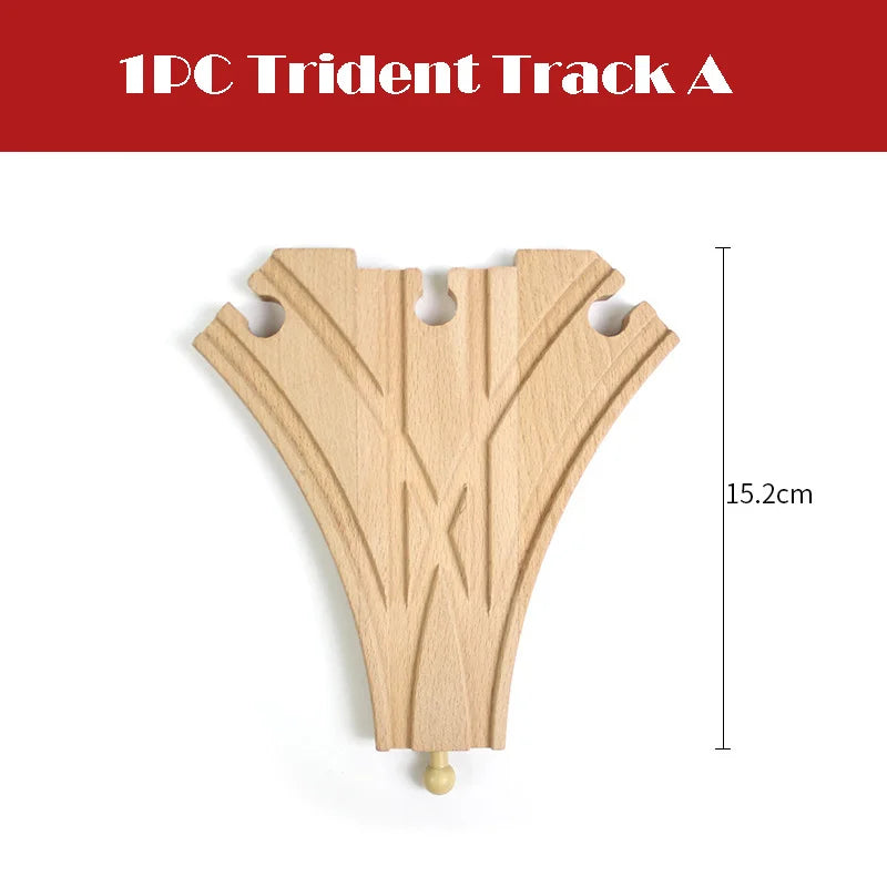 New All Kinds Wooden Track Parts Beech Wooden Railway Train Track Toy Accessories Fit Biro All Brands Wood Tracks Toys for Kids
