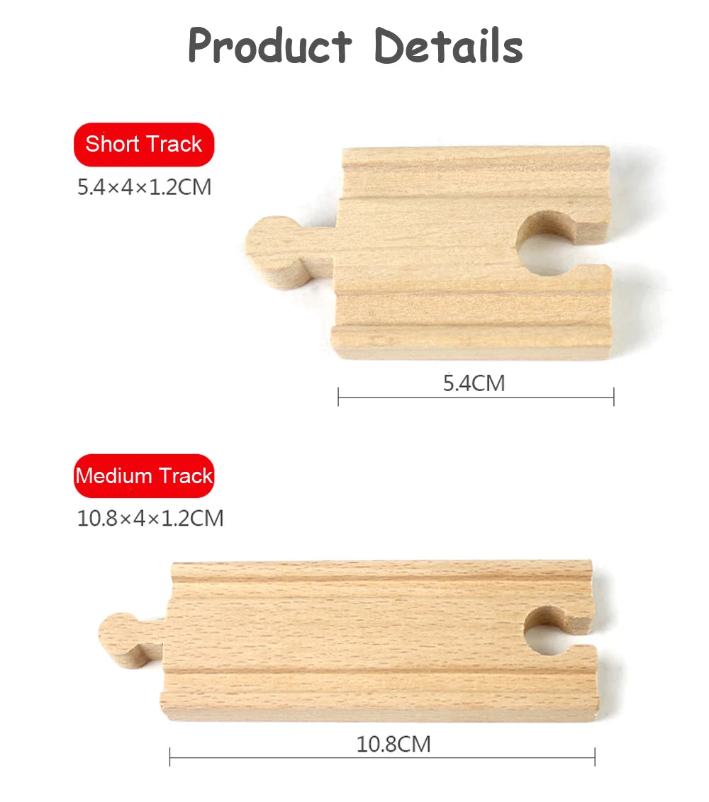 New All Kinds Wooden Track Parts Beech Wooden Railway Train Track Toy Accessories Fit Biro All Brands Wood Tracks Toys for Kids