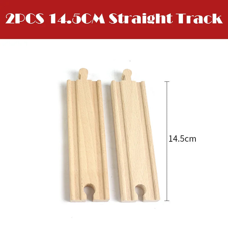 New All Kinds Wooden Track Parts Beech Wooden Railway Train Track Toy Accessories Fit Biro All Brands Wood Tracks Toys for Kids