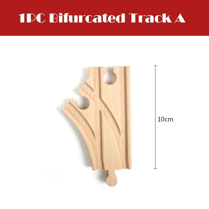 New All Kinds Wooden Track Parts Beech Wooden Railway Train Track Toy Accessories Fit Biro All Brands Wood Tracks Toys for Kids