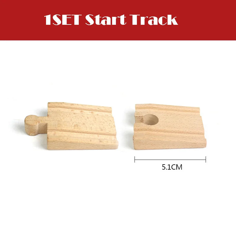 New All Kinds Wooden Track Parts Beech Wooden Railway Train Track Toy Accessories Fit Biro All Brands Wood Tracks Toys for Kids
