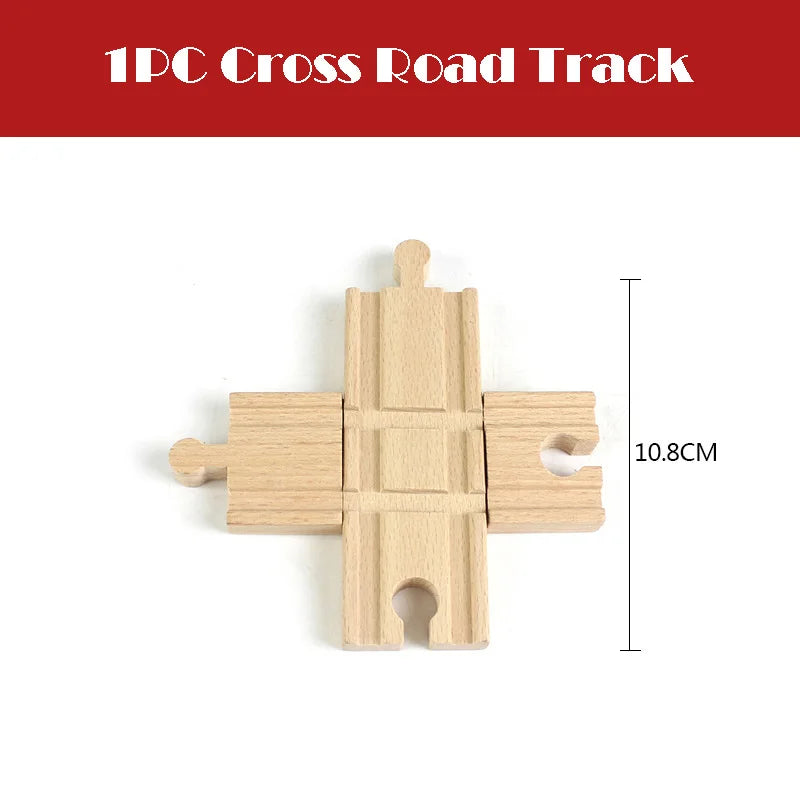 New All Kinds Wooden Track Parts Beech Wooden Railway Train Track Toy Accessories Fit Biro All Brands Wood Tracks Toys for Kids