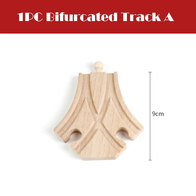 New All Kinds Wooden Track Parts Beech Wooden Railway Train Track Toy Accessories Fit Biro All Brands Wood Tracks Toys for Kids