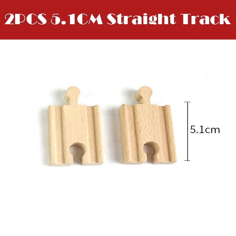 New All Kinds Wooden Track Parts Beech Wooden Railway Train Track Toy Accessories Fit Biro All Brands Wood Tracks Toys for Kids