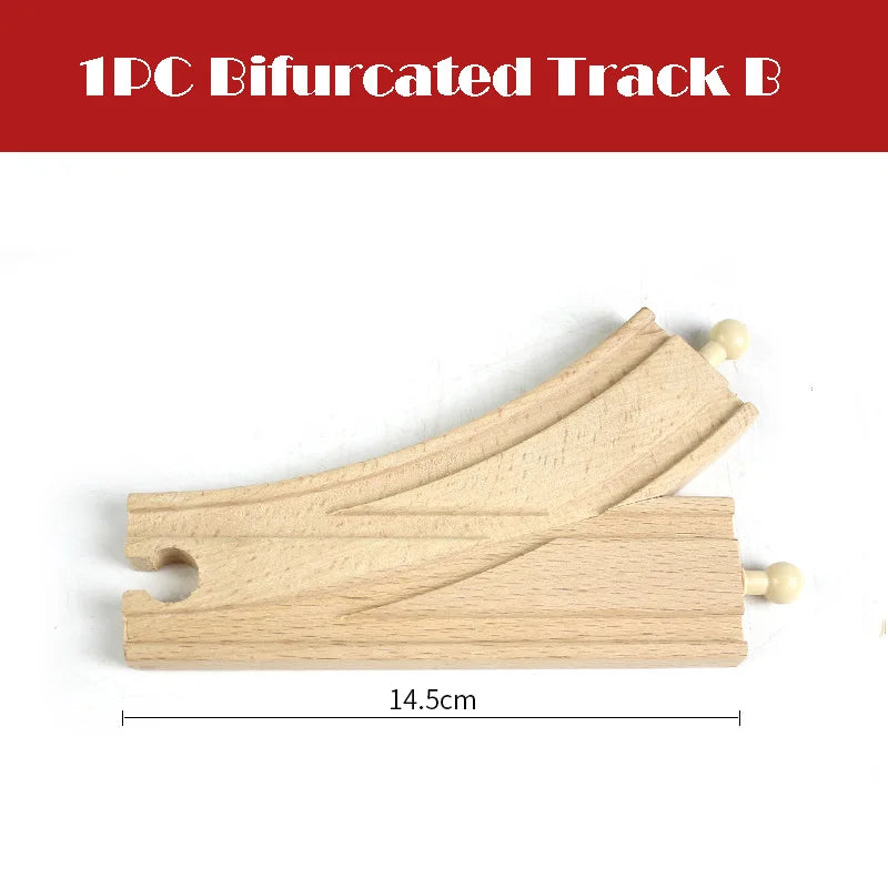 New All Kinds Wooden Track Parts Beech Wooden Railway Train Track Toy Accessories Fit Biro All Brands Wood Tracks Toys for Kids