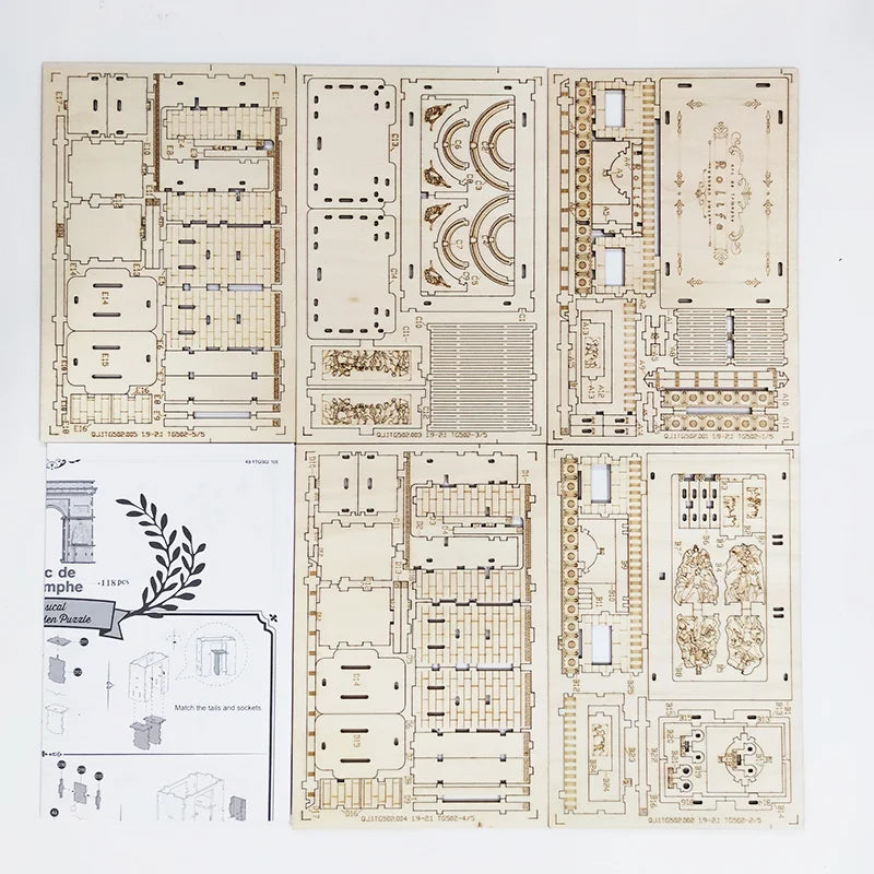 Robotime 3D Puzzle Wooden Kits DIY Tower Bridge Big Ben Set Eiffel Tower Model Kit Home Decor Birthday Gifts