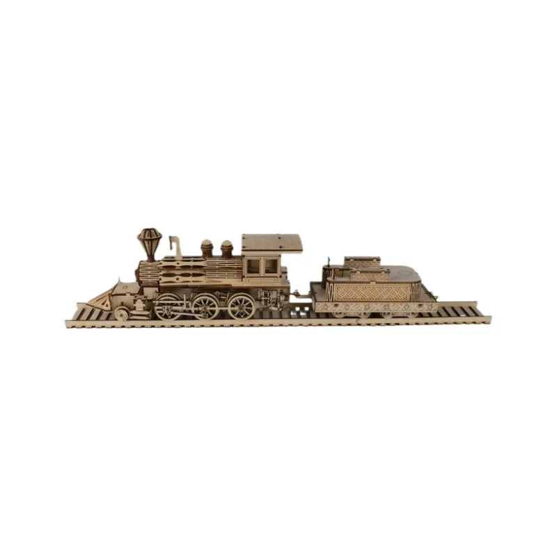 3D Wooden Puzzle Streetcar Sakura Journey Tram Station Retro Car Bus Model DIY Assembly Toys For Children Kids Desk Decoration