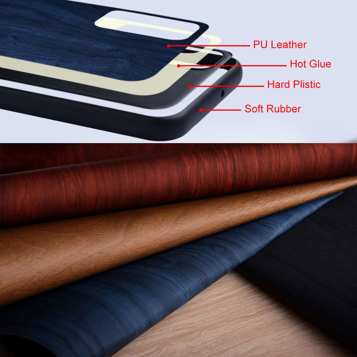 Case for Nothing Phone 1 Nothing Phone1 2 funda bamboo wood pattern Leather back cover for nothing phone1 phone2 phone 1 2 case