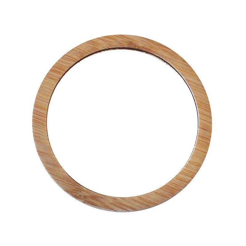 Makeup Mirror Portable 1pcs Bamboo Cosmetic Mirror Round Portable Mirror Student Beauty Tool Travel Pocket Mirror Purse