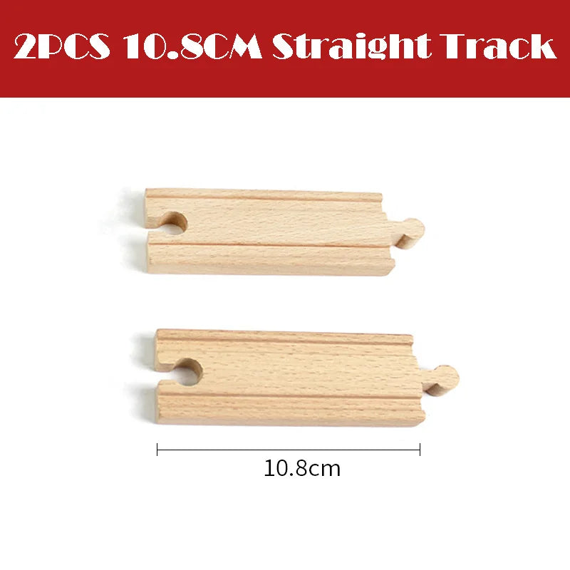 New All Kinds Wooden Track Parts Beech Wooden Railway Train Track Toy Accessories Fit Biro All Brands Wood Tracks Toys for Kids
