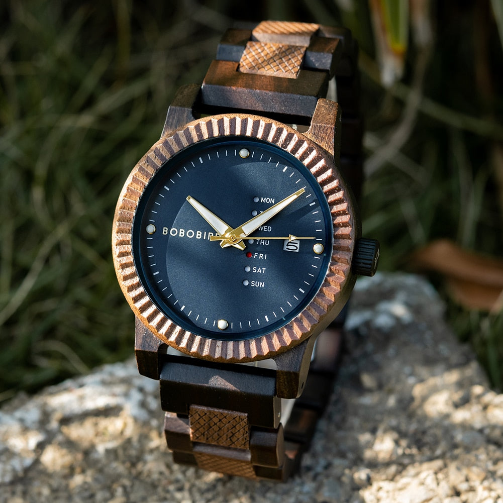 Men's Watches Wood Man Wrist Watch For Men Quartz Wristwatch Male Timepieces BOBO BIRD Watch Clock 2023 Dropshipping