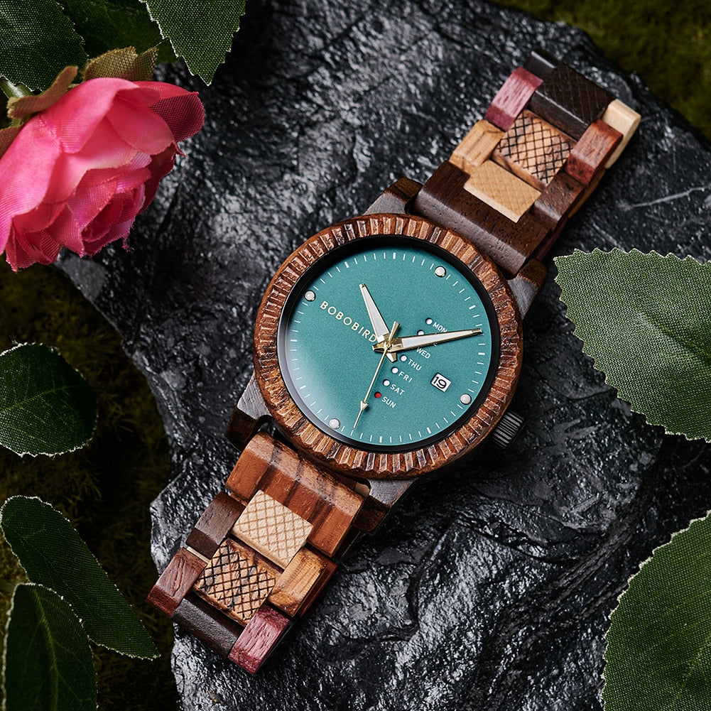 Men's Watches Wood Man Wrist Watch For Men Quartz Wristwatch Male Timepieces BOBO BIRD Watch Clock 2023 Dropshipping